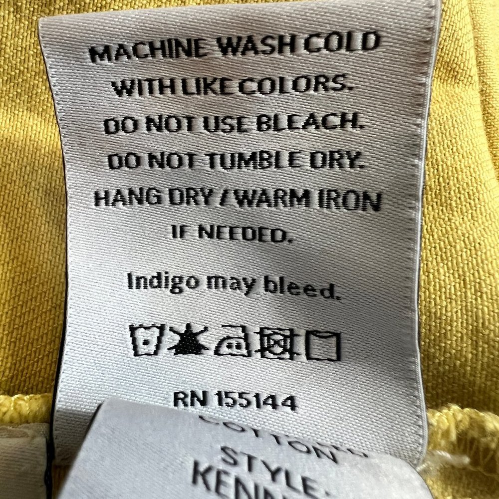 Boyish By Her Kennedy Yellow Denim Mini Skirt Overalls Dress Size Small - Picture 11 of 13